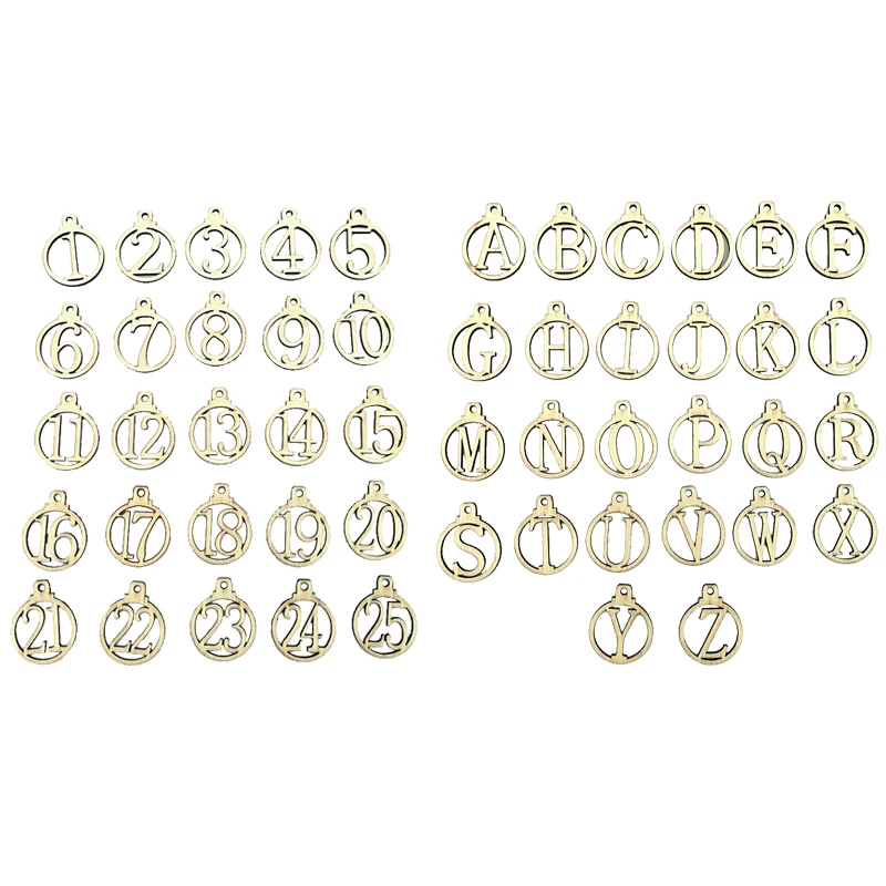 25pcs and 26pcs 25 шт. и 26 шт. Рождественский календарь буквенный ярлык 1-25 деревянный обратный отсчет A-Z имя фамилия Navidad Рождество Адвент календарь подарочная коробка этикетка - Цвет: 25pcs and 26pcs