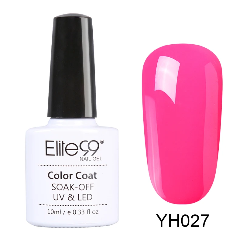YH027 Elite99 10 мл розовый цвет УФ Гель-лак Полупостоянный праймер верхнее покрытие гель лак для ногтей, маникюр гель лак для ногтей - Цвет: YH027