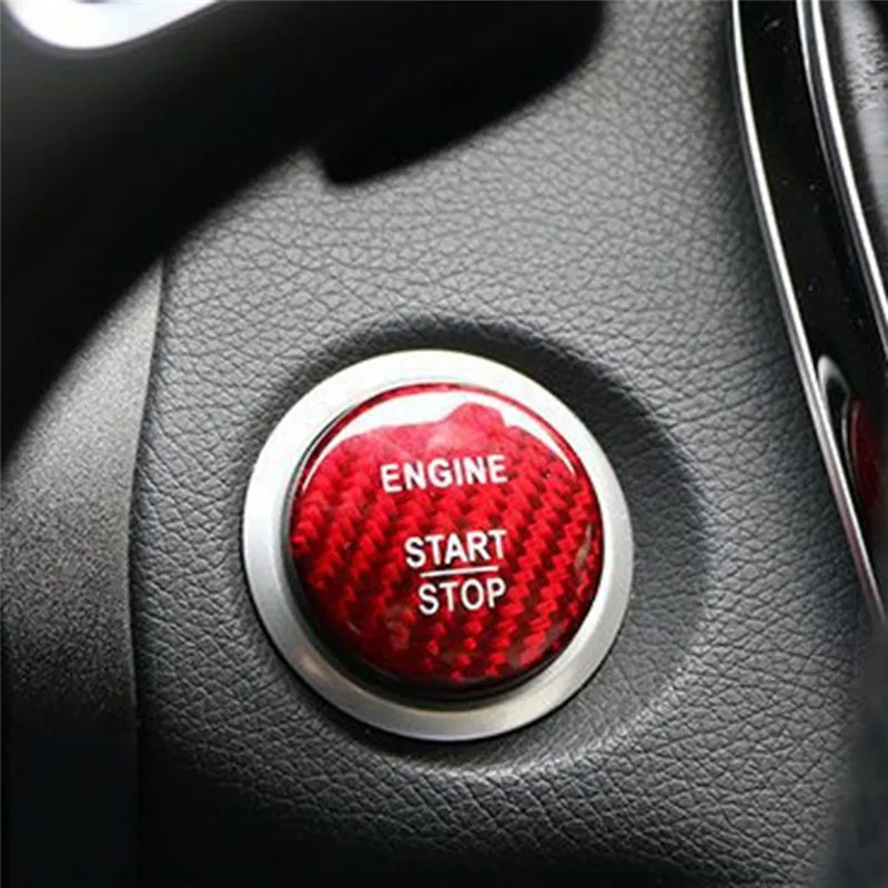 Car Engine Start Button Carbon Fiber Cover Styling for Mercedes Benz a B C GLC GLA CLA ML GL Class W176 W246 W205 X253 X156 C117 |