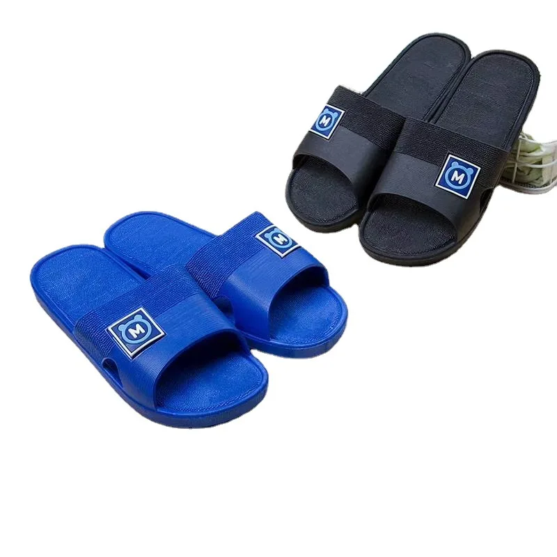 

Slippers Men's Summer Home Bathroom Plastic Non-Slip Soft Bottom Sandals Supermarket Slippers Factory Wholesale