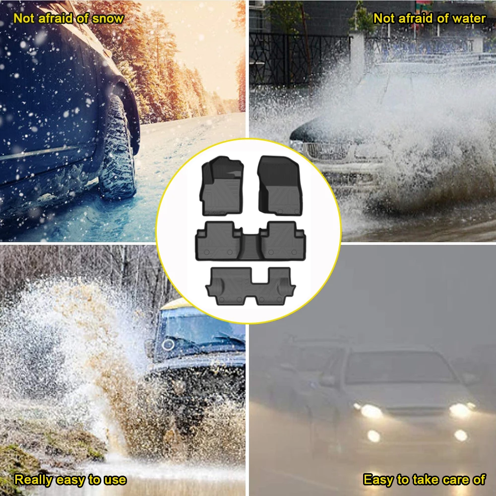 

Fully Surrounded Special Foot Pad For Mitsubishi Outlander 2019-2020 7 Seat Car Waterproof Non-Slip Floor Mat TPE Accessories