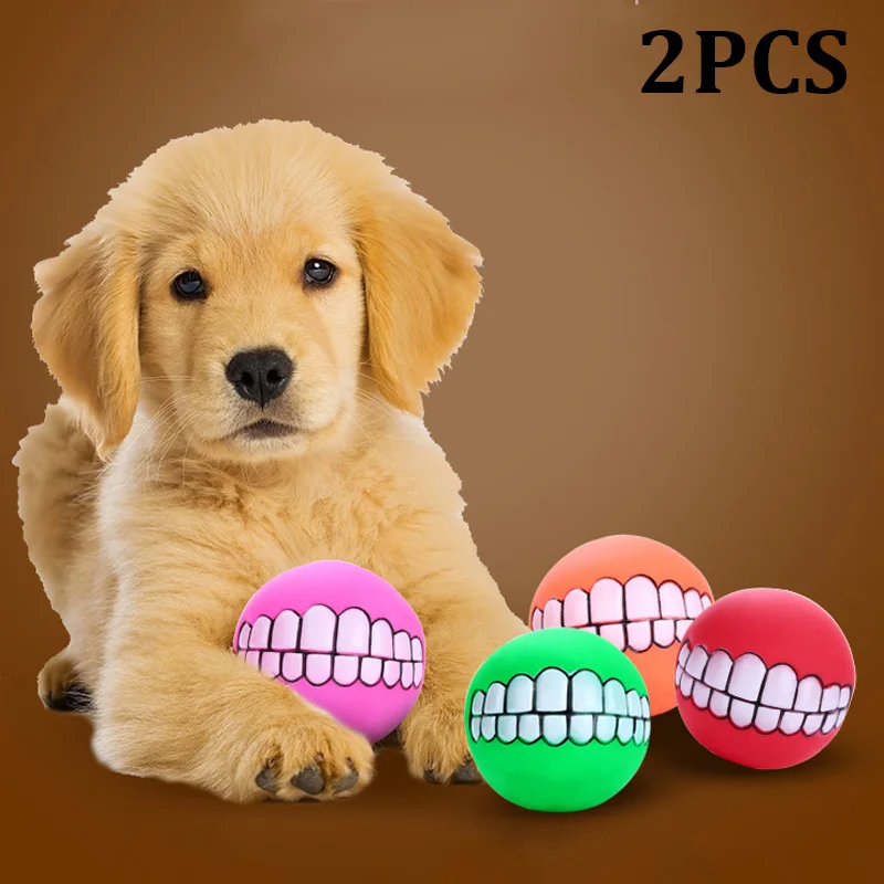 

Funny Pets Dog Toys Puppy Cat Ball Teeth Toy PVC Chew Sound Dogs Play Fetching Squeak Toys Pet Supplies Dog Accessories Supplies