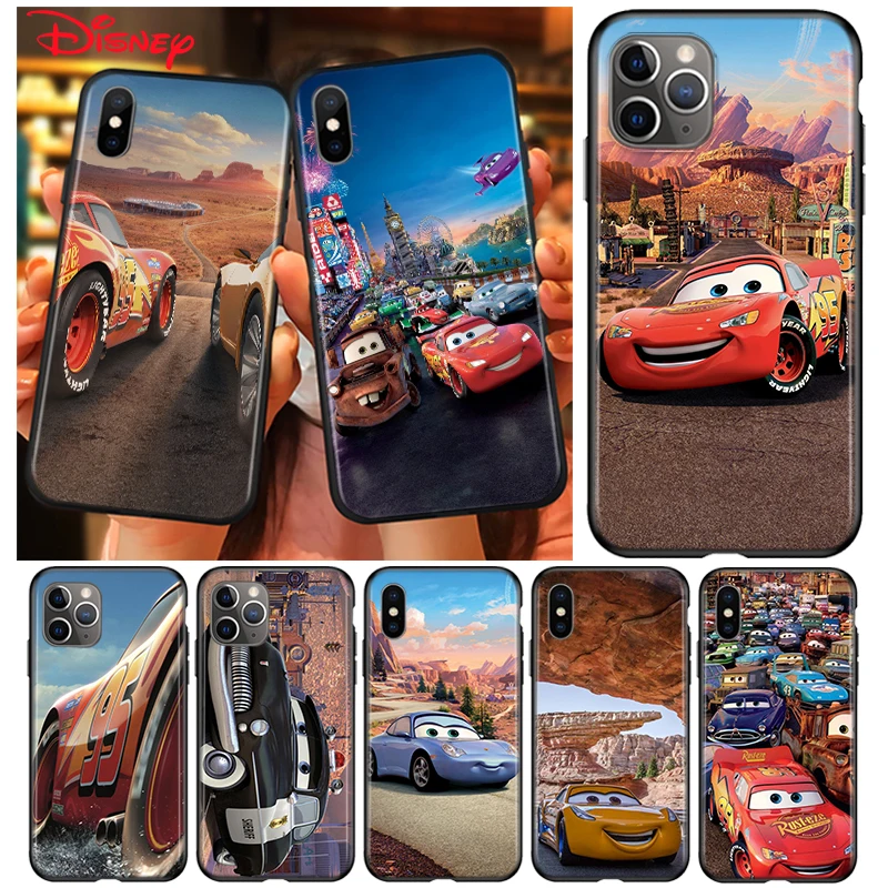 

Silicone Black Cover Disney Cars For Apple IPhone 12 Mini 11 Pro XS MAX XR X 8 7 6S 6 Plus 5S SE Phone Case