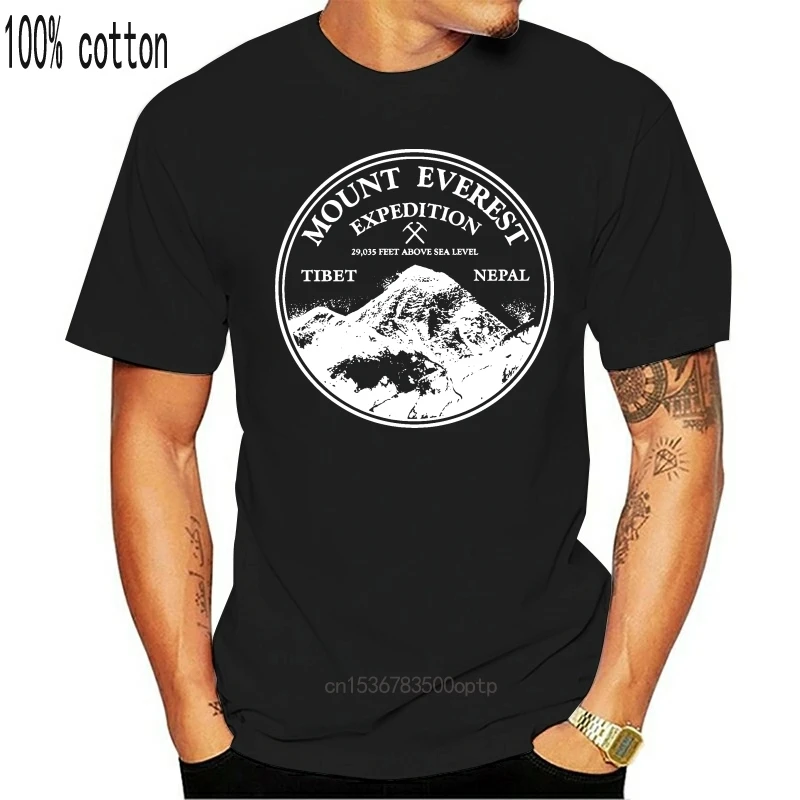 Эверест футболка горный скалолазание Винтаж постер с катанием на лыжах Патч