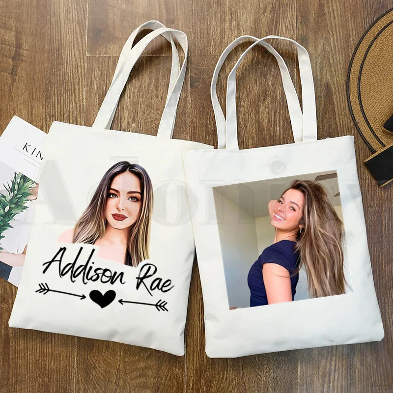 

Сумка-шоппер Женская холщовая Addison Rae, большая вместимость, в стиле Харадзюку