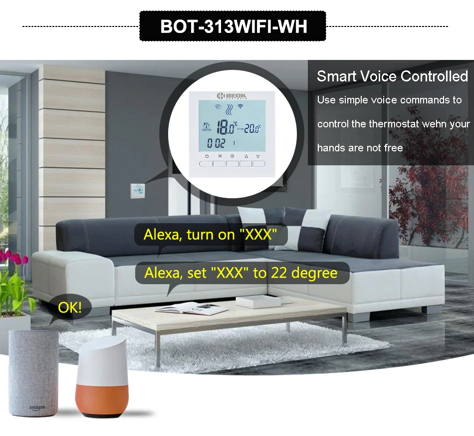 Beok беспроводной или Wifi умный термостат Регулятор газовый котел регулятор температуры нагрева