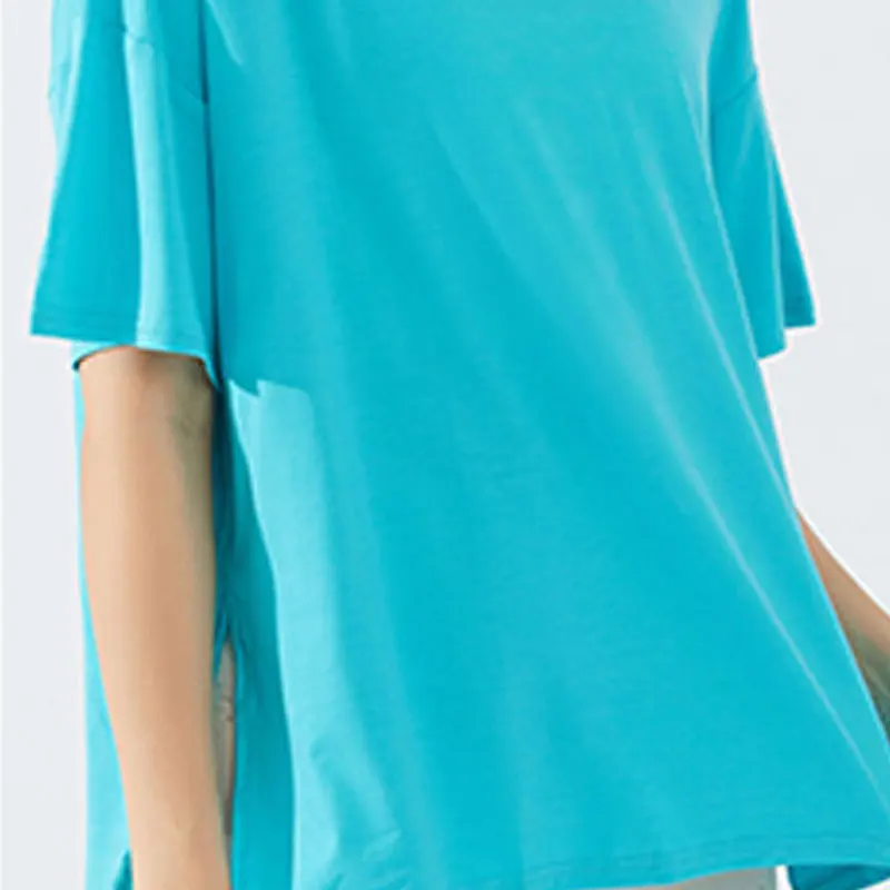 

Ladies Yoga Loose Fitness Short Sleeve T-shirt Quick-drying Fitness Top Sports Tee Running Dance Short Sleeve Gym Sports O-neck