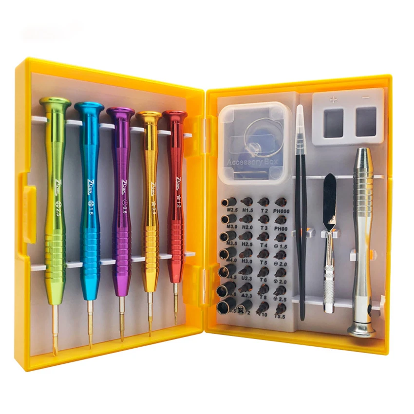 

Cell Phone Repair Kit - with Case - 40 In 1, Multipurpose - Computer Screwdriver Kit - Electronics Kit - PC Tool Kit