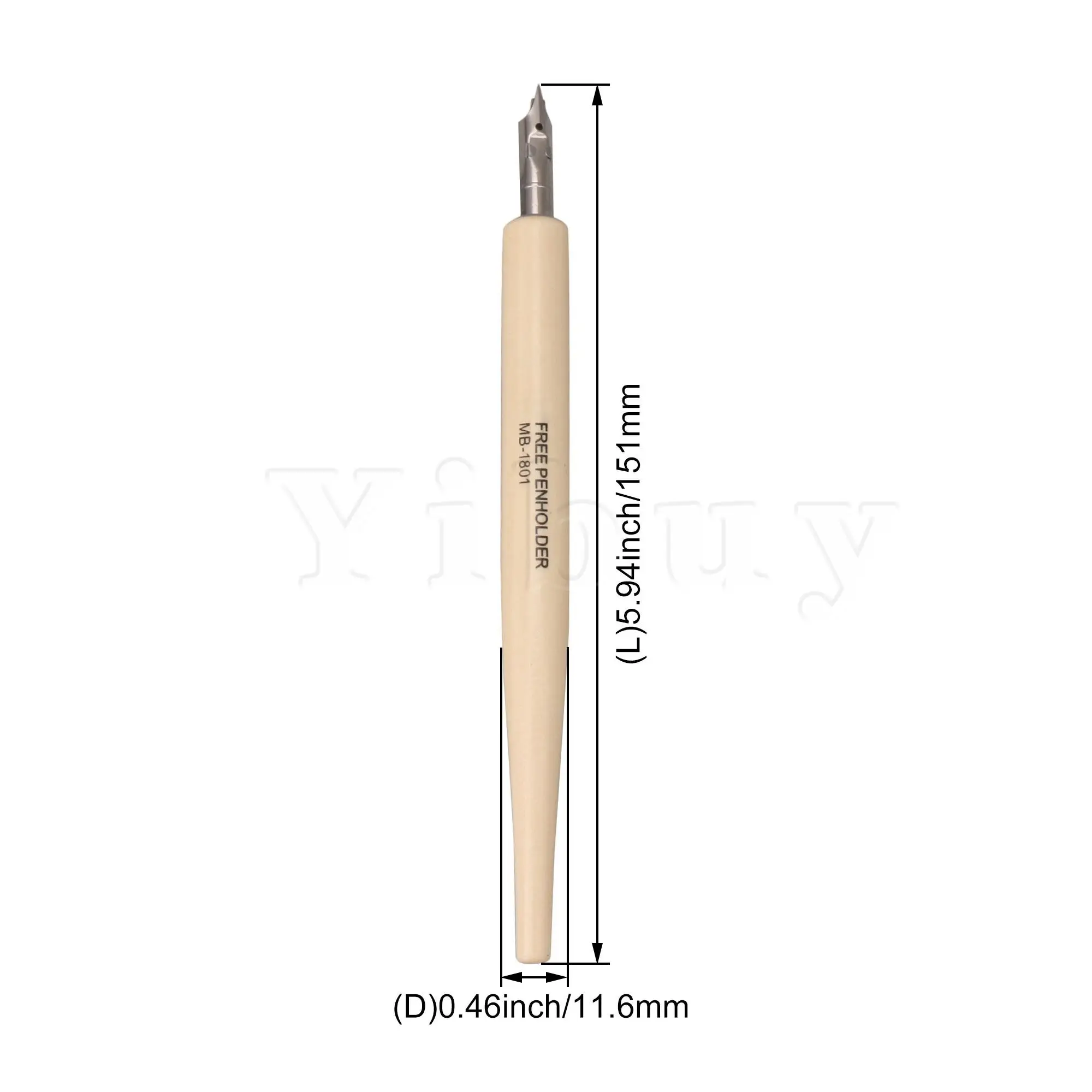 

Wood Color Calligraphy Pen Dip Pen Artist Comic Pen with 3 Metal Nibs