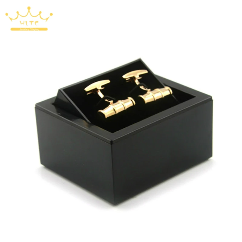 

Черные запонки упаковочная коробка пара мужских запонок флип-подарок фоточехол новый год