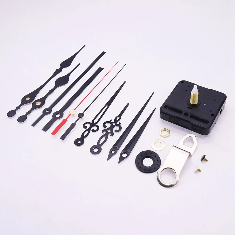 

Silent Quartz DIY Wall Clock Movement Mechanism Non-Ticking DIY Repair Parts Replacement Kit with 4 Pair Hands