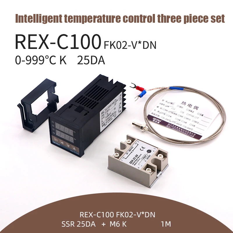 PID Температура контроллер Набор цифровой интеллигентая (ый) SSR-DN SSR-25DA M6 новое