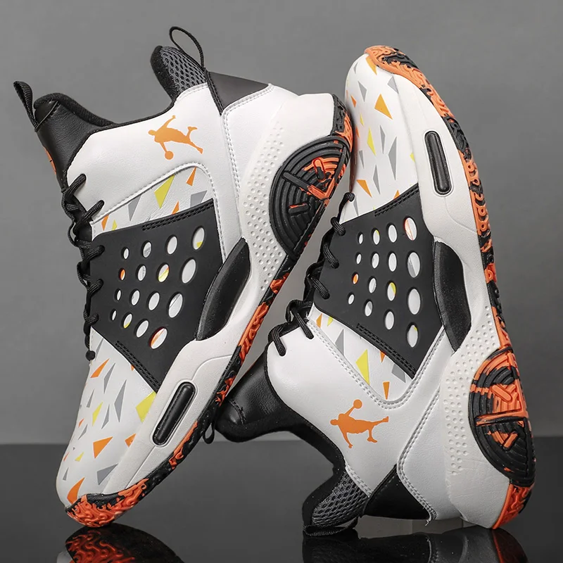 

Мужские баскетбольные кроссовки, дышащие, амортизирующие, Нескользящие, для спортзала, тренировок, баскетбольные кеды