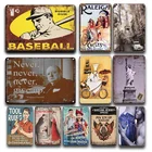 Постер с бейсболом в винтажном стиле, металлическая пластина, жестяной настенный знак-наклейка, домашний декор, Забавный бар, кухня, декоративный настенный знак для готовки