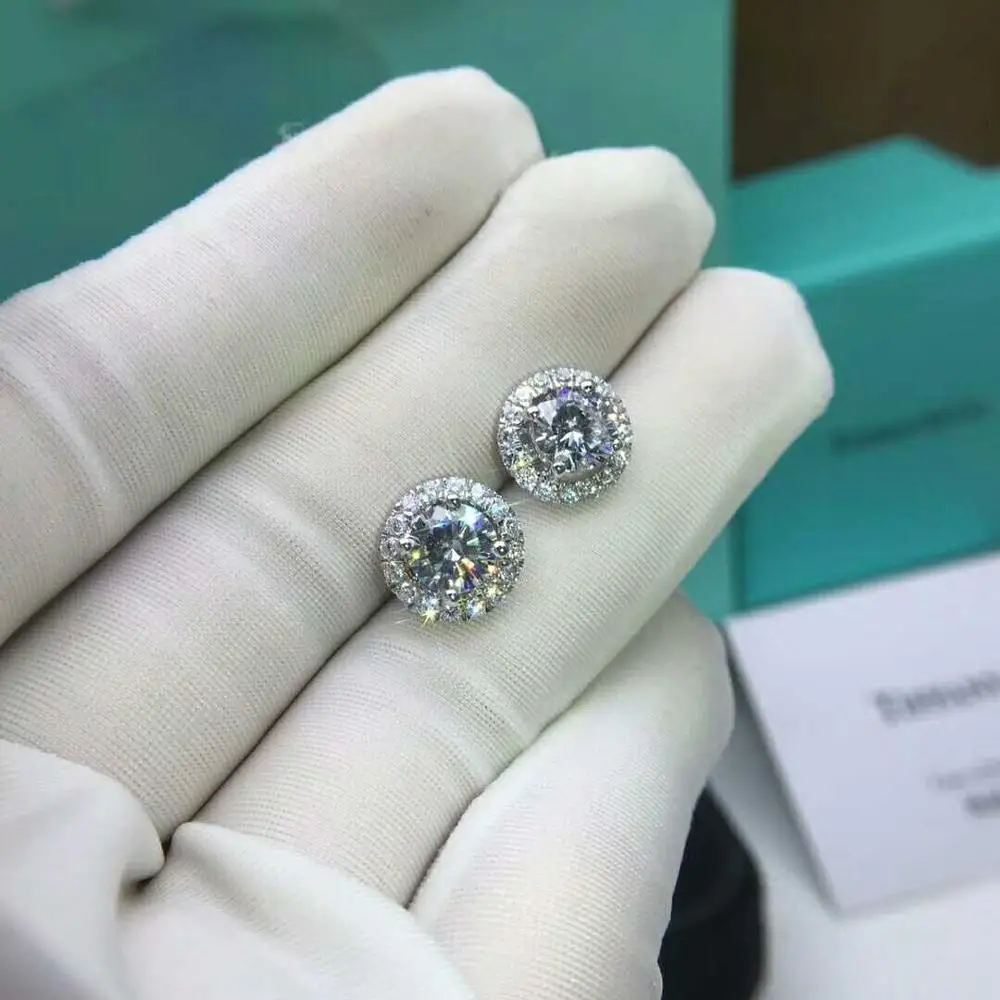 Женские и мужские серьги-гвоздики из серебра 2019 пробы с фианитом | Украшения