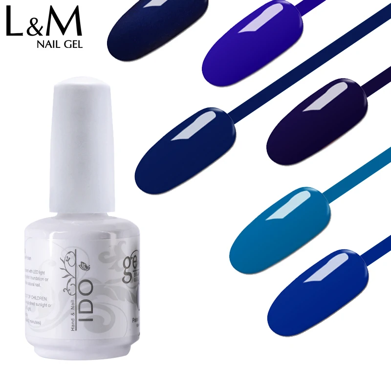 24Piece set  IDO classic Blue Series  UV Gel Nail Polish Nails Gel polish  Professional Glue polish Last more than a month
