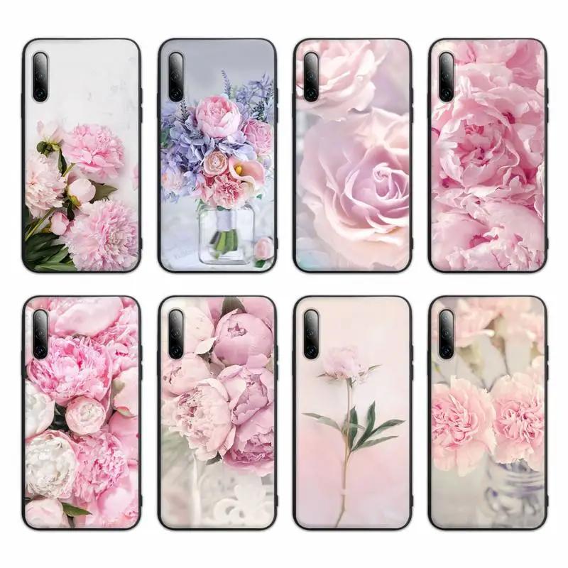 

Pink Flower Peony On The Vase Phone Case For Samsung S21 S20 Fe S30 Ultra S10-4G S10-5G Plus Lite S10e S9 Silicone Cover