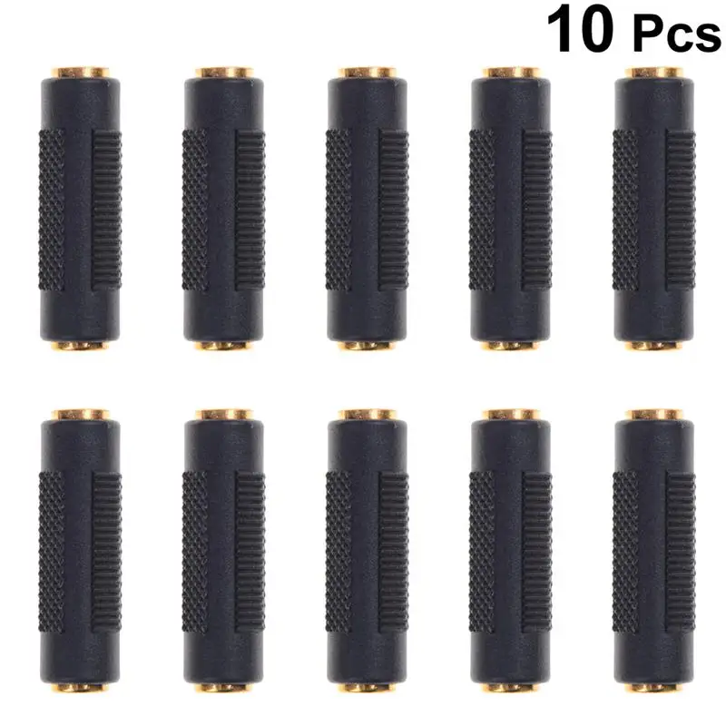 

10 шт. 3,5 мм Женский аудио разъем преобразователь для наушников адаптер звуковая консоль аудио адаптер Черный