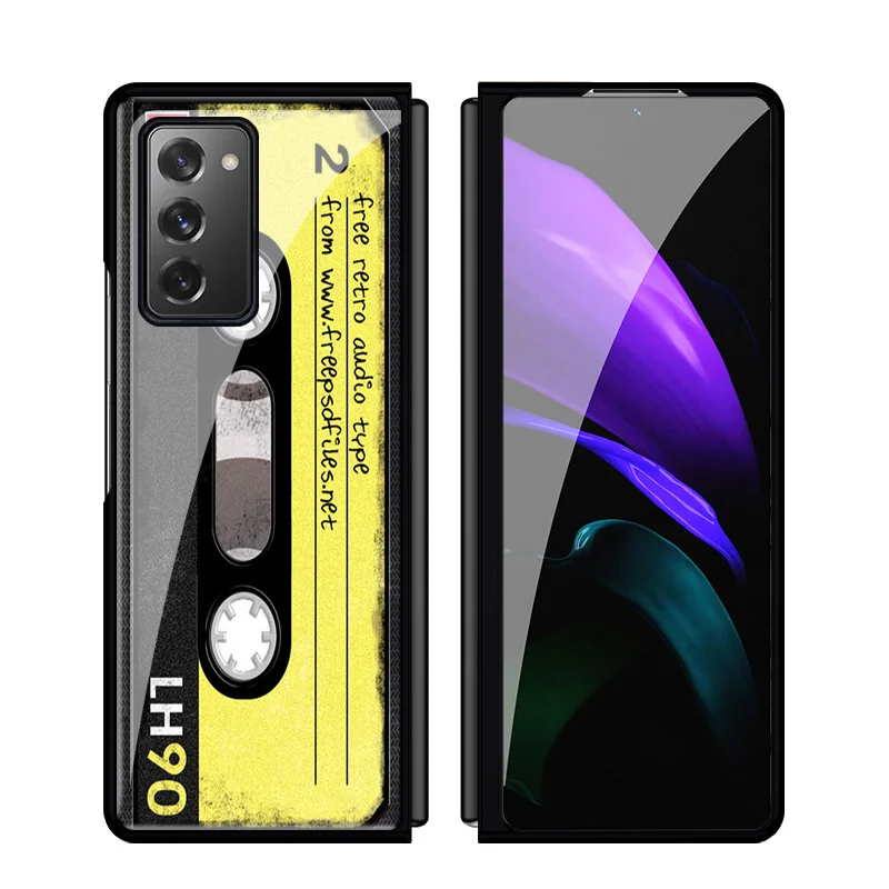 

Samsung W21 folding mobile phone case zfold2 protective case f9160 men and women w2021 electroplated glass tape