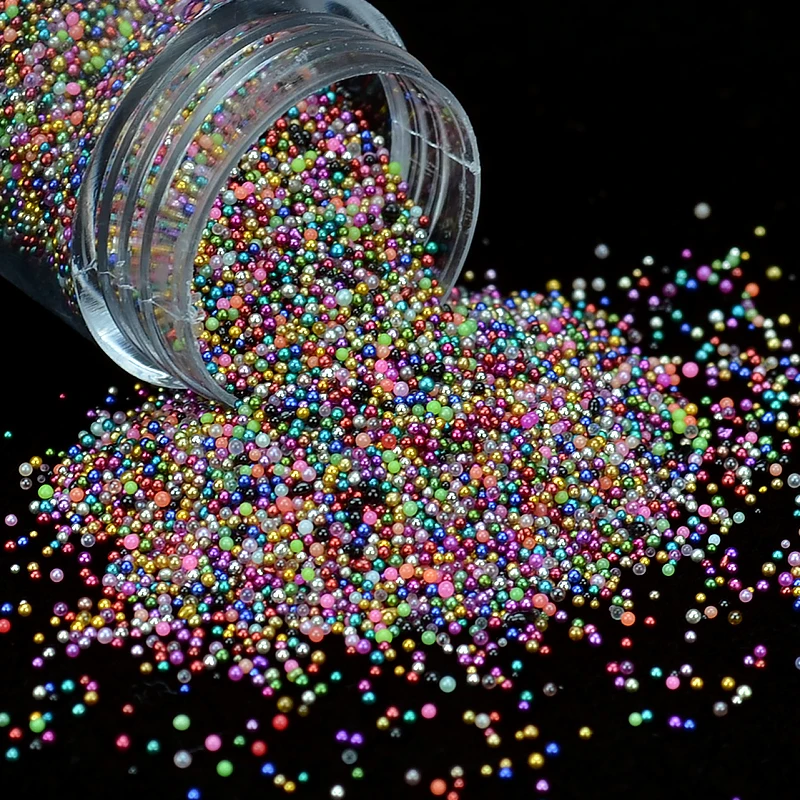 Шарики икры непрозрачные Маленькие стразы для маникюра стеклянные шарики микро