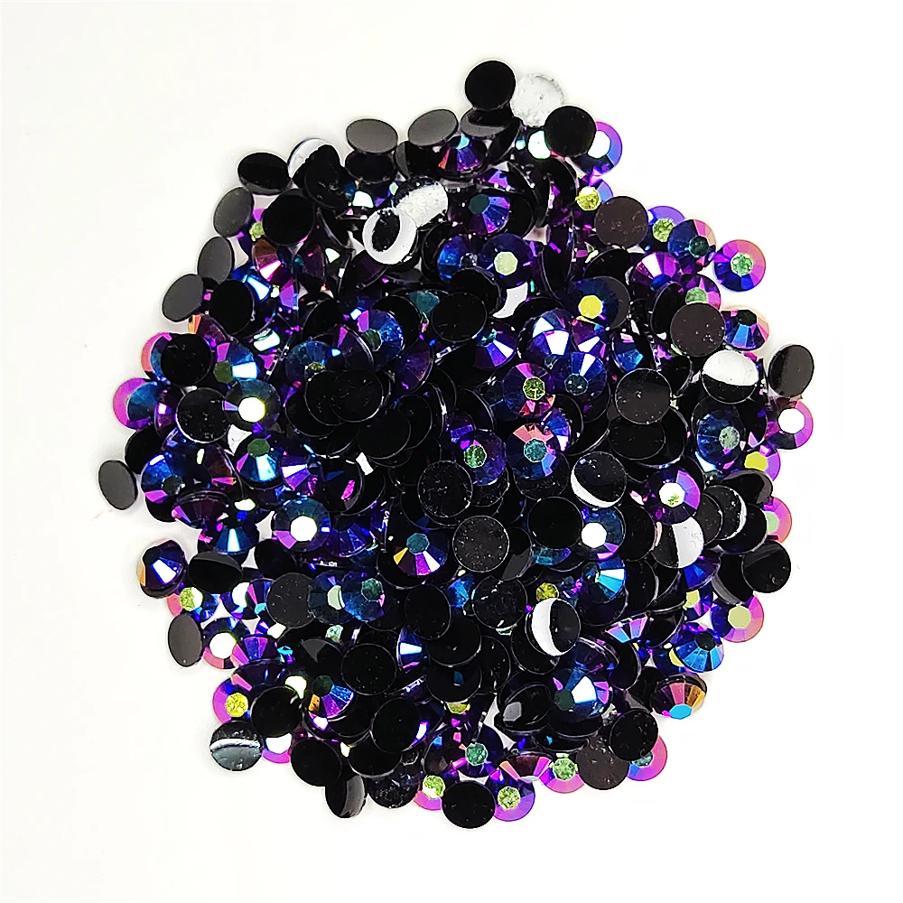 

Хорошее качество желе сине-Фиолетовые AB полимерные плоские бусины 2 мм ~ 6 мм не горячая фиксация стразы для дизайна ногтей/одежды/украшения