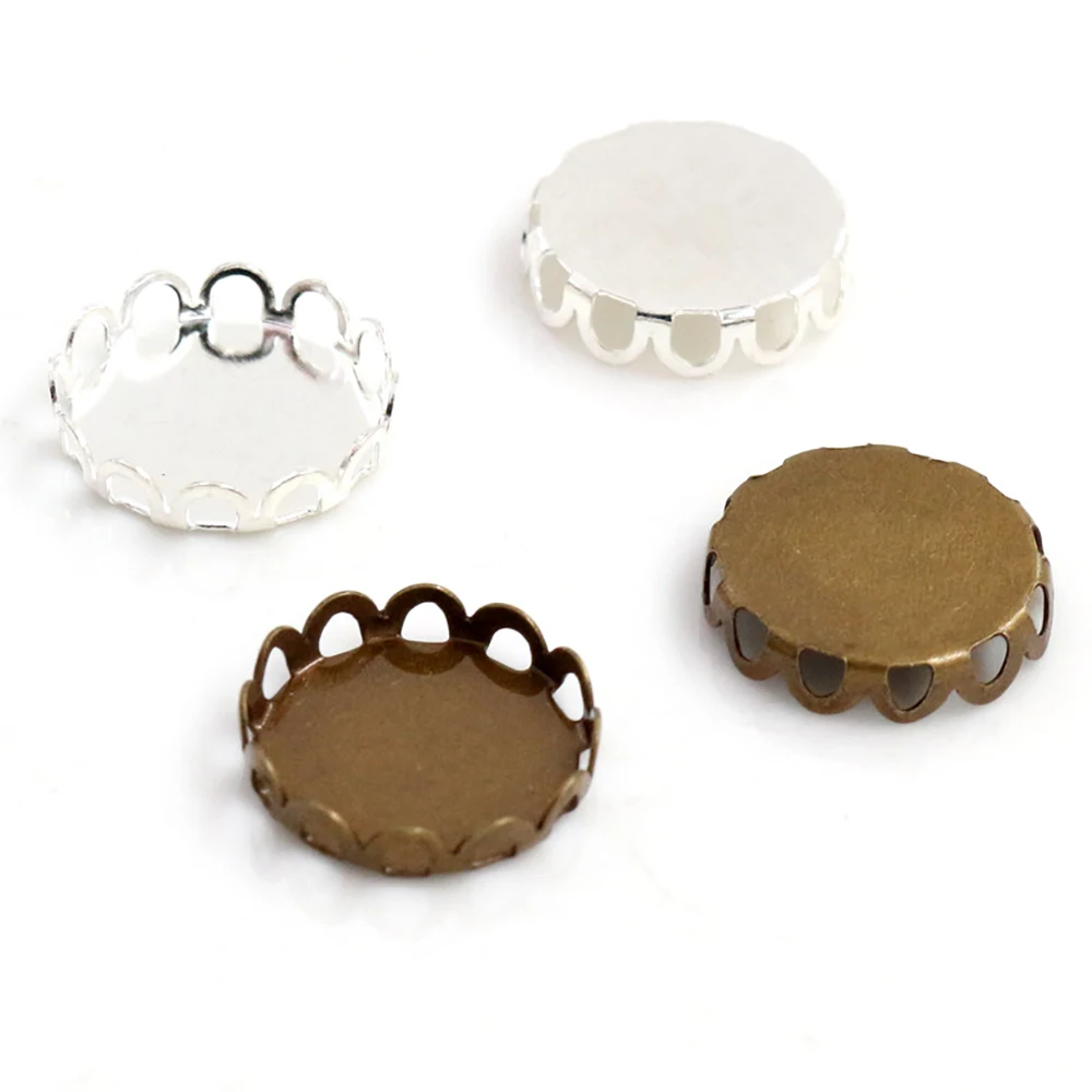 20 шт./лот 12 мм внутренний размер посеребренный покрытый бронзой материал