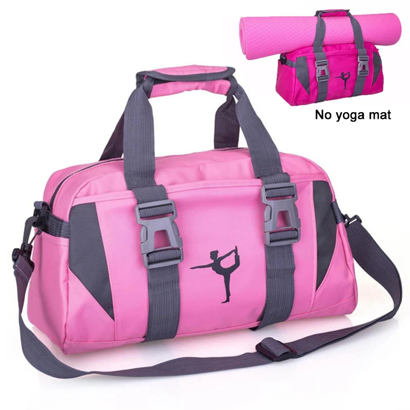 

NANCY TINO Gym Bag Women's Bag Yoga Mat Bag Waterproof Portable Messenger Shoulder Travel Bag Training Gym Bag Oxford Sports Bag