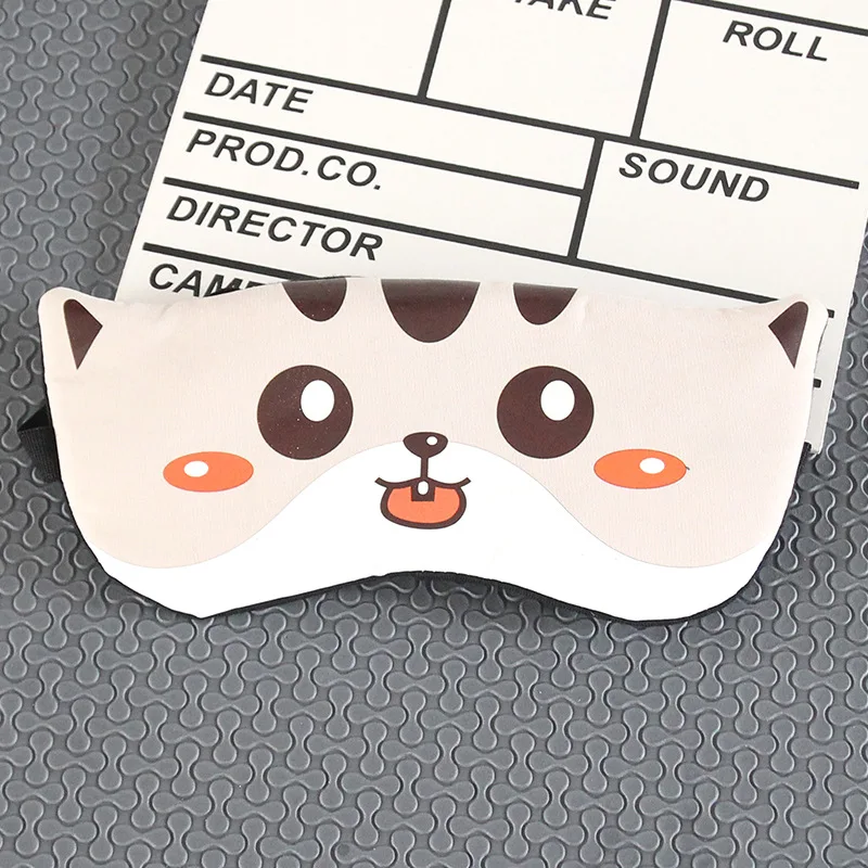Милая хлопковая маска для сна с мультяшным рисунком Забавный чехол глаз