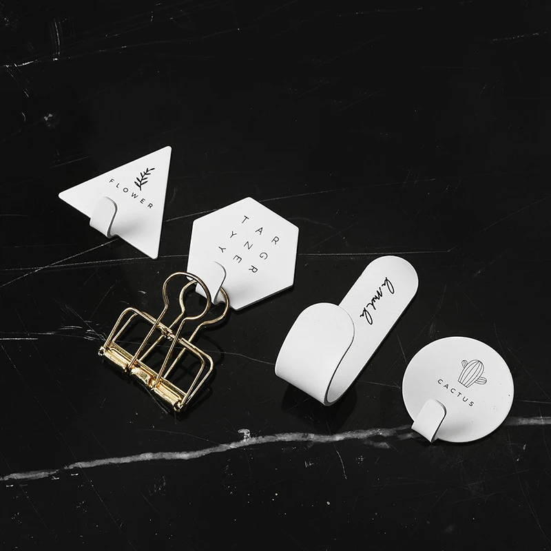 4 шт./компл. геометрический настенный крючок скандинавский держатель для ключей