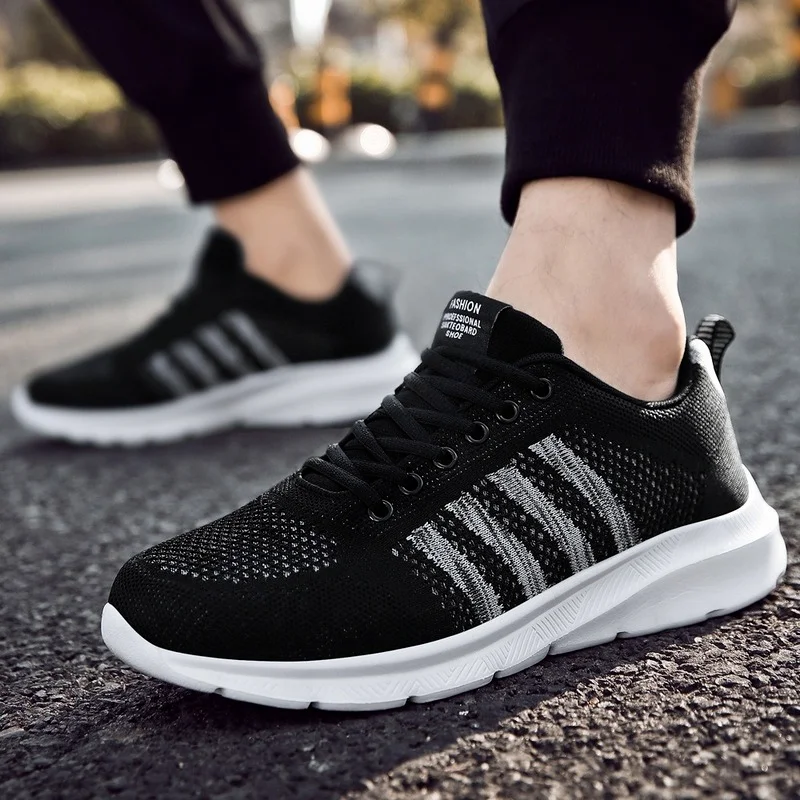 

2021 Fashion Sports Casual Shoes Breathable Lightweight Size 48 Men's Shoes; Tie Net Wear-resistant Running Shoes Zapatillas