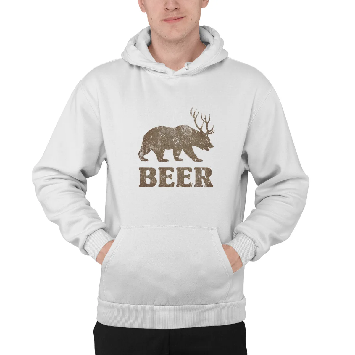 

Men's Hoodie Vintage Bear DeerFashion Kawaii Hip-Hop Hood Mens Clothes 39099