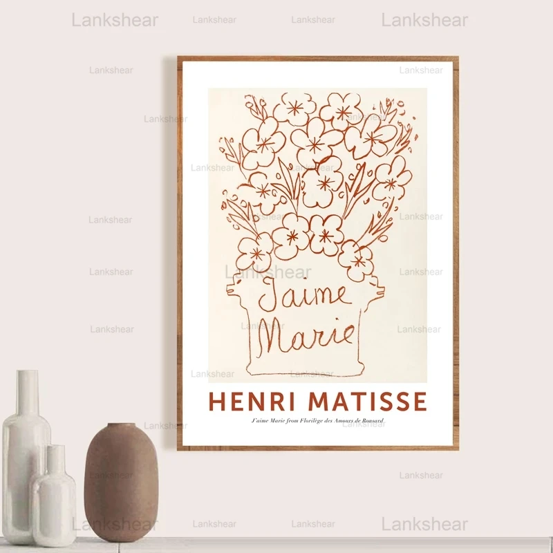 

Henri Matisse Abstract Floral Canvas Painting Jaime Marie Exhibition Posters and Prints Gallery Wall Art Picture Home Decoration