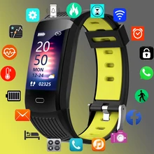 Silicone Fitness Bracelet Smart Watch Men Women Smartwatch For Android iOS Smart Clock Waterproof Fitness Tracker Smart-Watch