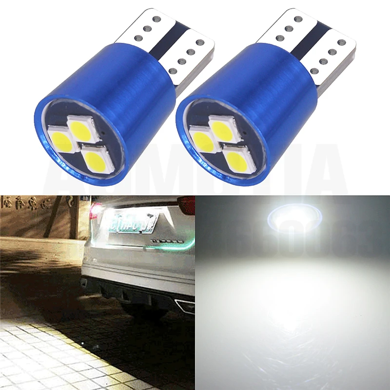 

10pcs T10 Car LED light W5W 3 LEDs 3030 SMD 160lm Auto Turn Side License Plate Light marker Lamp DC12V