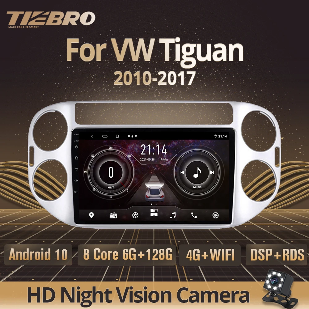 

TIEBRO 2DIN Android10.0 Car Radio For Volkswagen Tiguan 2010-2017 GPS Navigation Stereo Receiver Auto Radio DSP Bluetooth Player