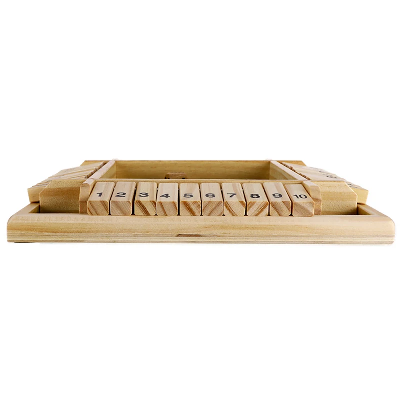 Настольная игра с 10 цифрами деревянная Делюкс Shut the Box настольная игрушка для