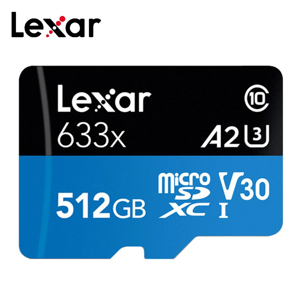 Карта памяти Micro sd Lexar 633X 256 ГБ 128 64 32 95 МБ/с. 512 100 класс 10 UHS 1 U3 флэш память TF карты