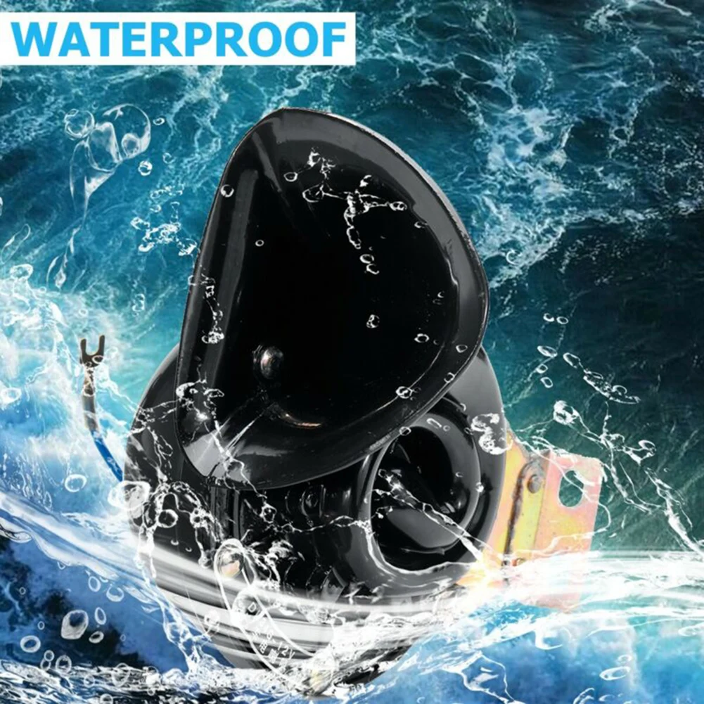 Черный Электрический Улитка один рог супер громкий звуковой сигнал