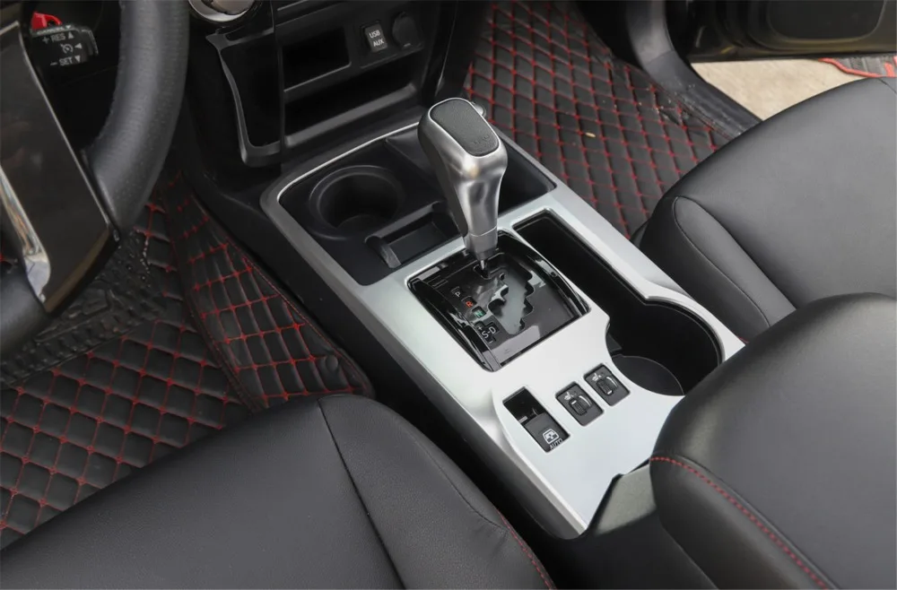 Накладка на крышку панели КПП Декоративные наклейки для Toyota 4runner 2010 рамка Обложка отделка Авто Стайлинг, аксессуары для интерьера