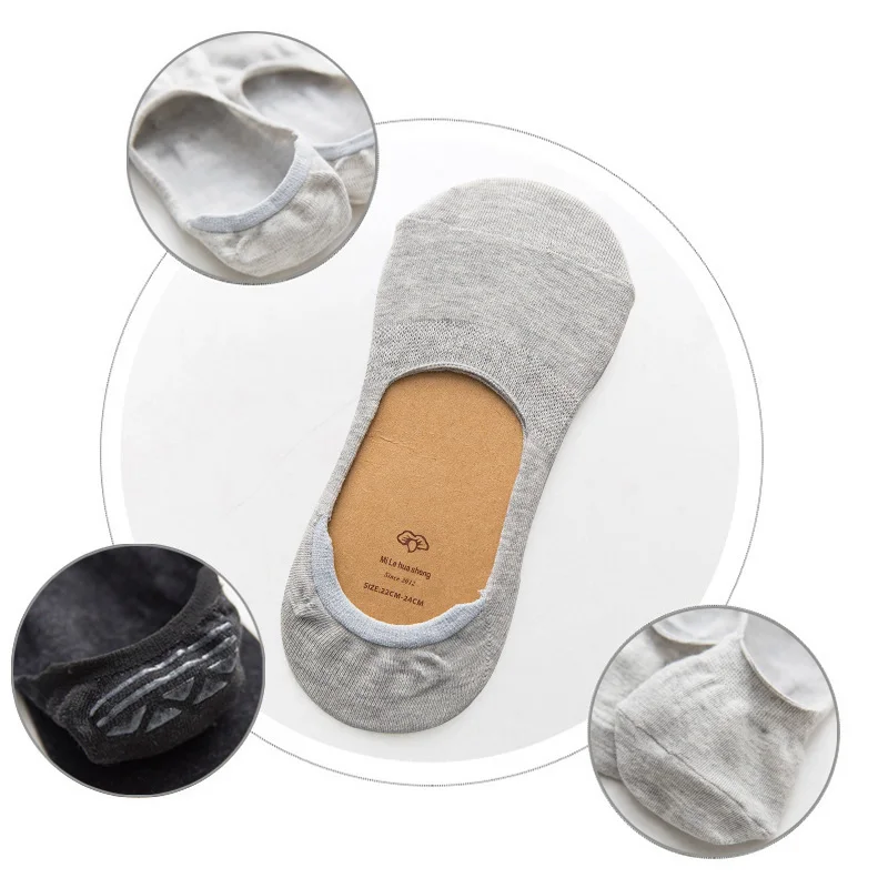 Носки-невидимки женские хлопковые однотонные 10 шт. = 5 пар | Женская одежда