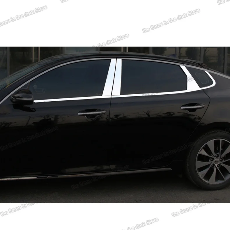 

Lsrtw2017 Stainless Steel Car Window Chrome Trims Decoration for Kia K5 Optima 2016 2017 2018 2019 2020 Interior Accessories