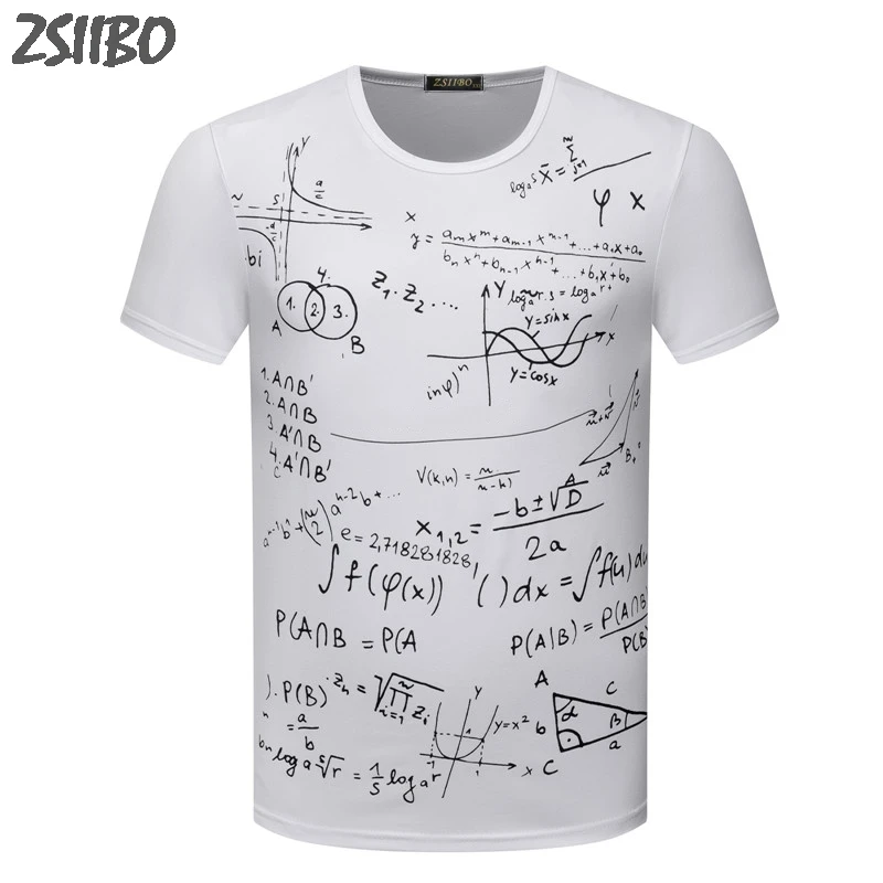 ZSIIBO модная школьная футболка с формулой Мужская брендовая новая для фитнеса