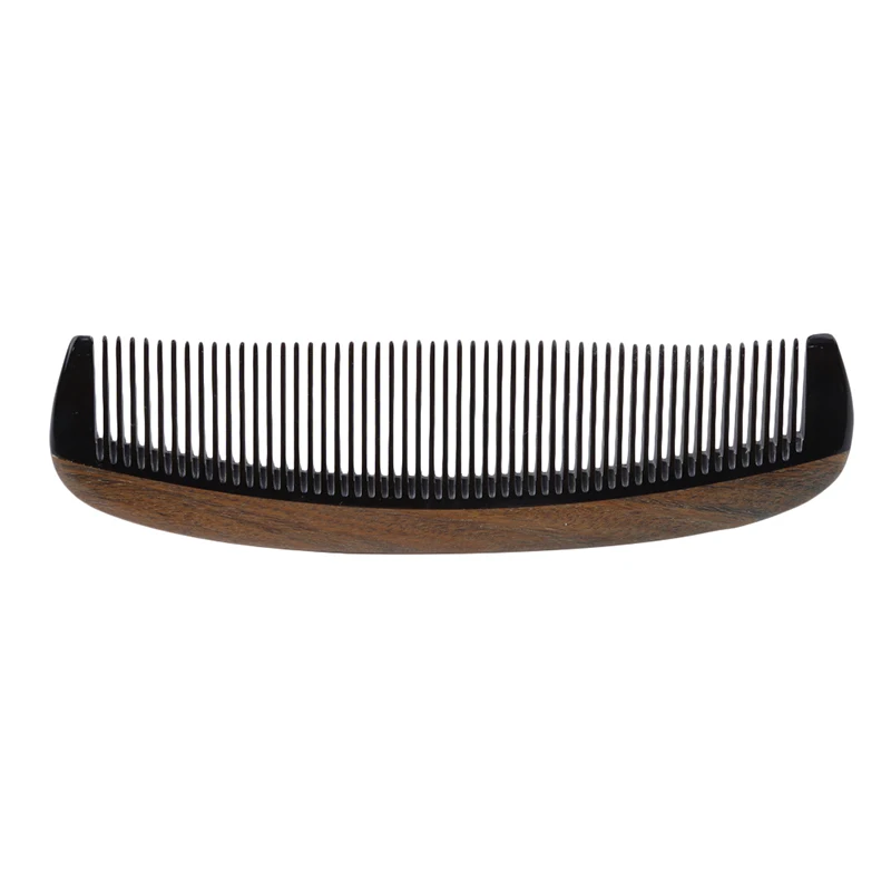 

1PC Sandalwood Green Horn Beef Wood Comb Beard Makeup Tool Massage Hair Care