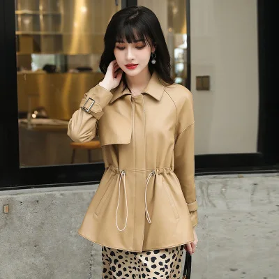 MEWE Women New Fashion Genuine Real Sheep Leather Jacket R41