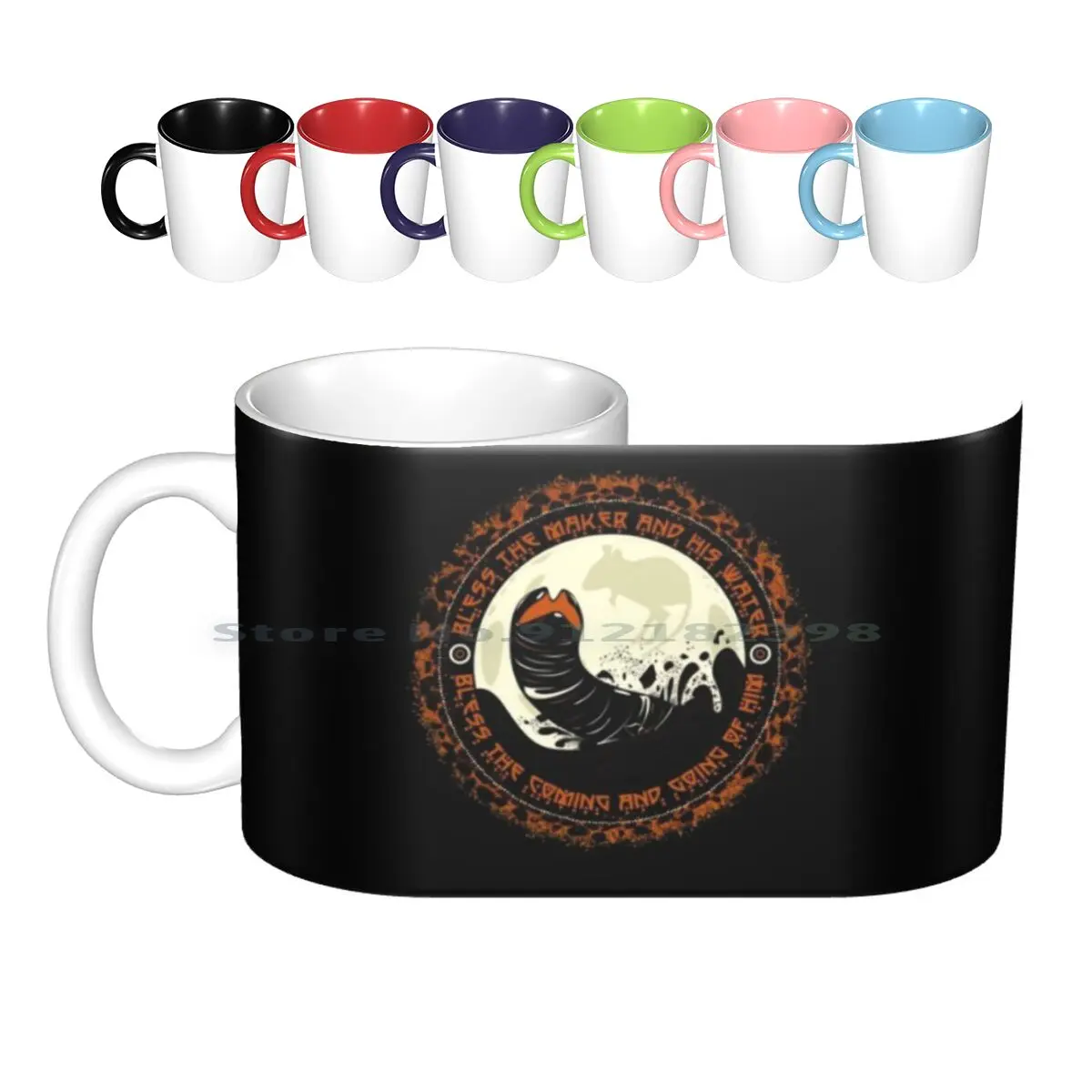 

Shai Hulud 2 Ceramic Mugs Coffee Cups Milk Tea Mug Frank Herbert Arrakis Spice Desert Sandworm Herbert Science Fiction
