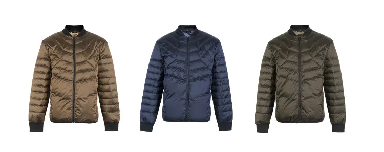 JackJones Мужская зимняя бейсбольная куртка с воротником с тепловым пухом | 218412510