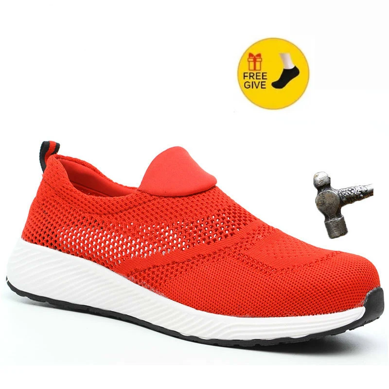 Ботинки для мужчин и женщин легкие дышащие работы безопасности стальной носок