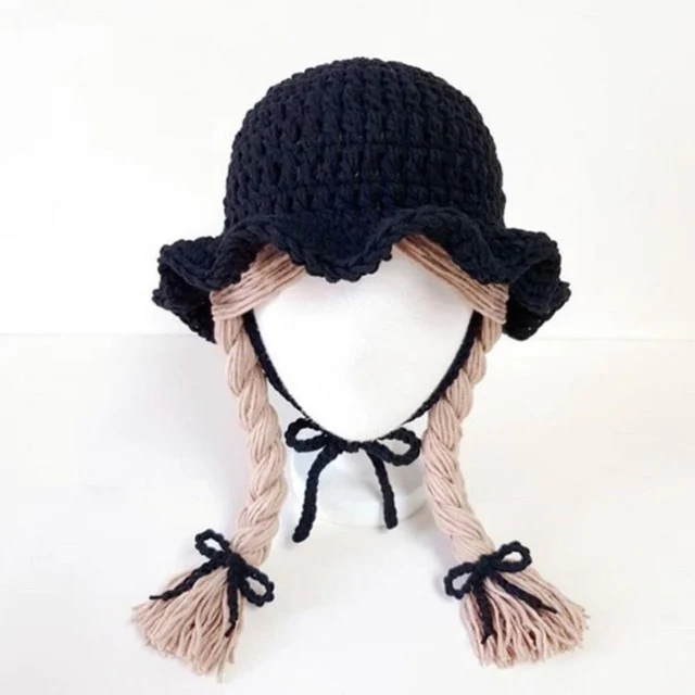 Winter Girls Princess Knitted Hat Soft Warm 4