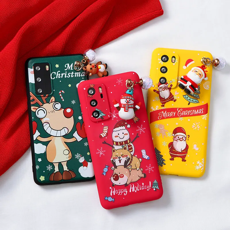 Чехол для Huawei Honor 20 10x 10i 20i 9x Lite 8x 8a 9 P30 P20 P40 E Pro Y6 P smart 2019 новогодний рождественский