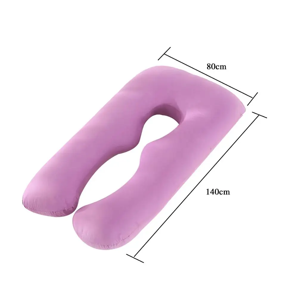 Almohada Lumbar suave para embarazadas, coj&iacute;n de protecci&oacute;n lateral multifunci&oacute;n, tipo U, Gravida, 140x80cm, env&iacute;o directo-5